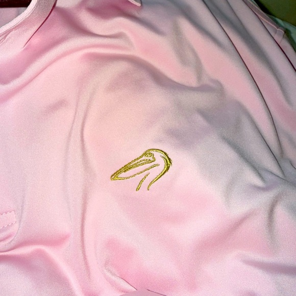 Peter Millar Summer Comfort Palmer Pink Golf Polo Pelican Country Club Large $98 - Picture 4 of 9